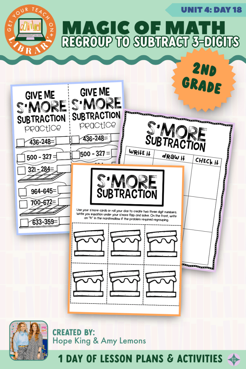 2nd Grade Magic of Math: Unit 4 Day 18 Regroup to Subtract 3-Digit Numbers - Shop GYTO - Get Your Teach On