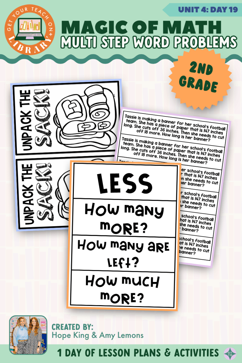 2nd Grade Magic of Math: Unit 4 Day 19 Multi-Step Word Problems - Shop GYTO - Get Your Teach On