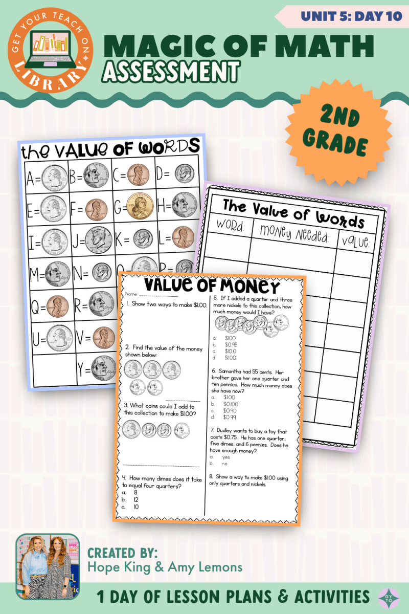 2nd Grade Magic of Math: Unit 5 Day 10 Assessment - Shop GYTO - Get Your Teach On