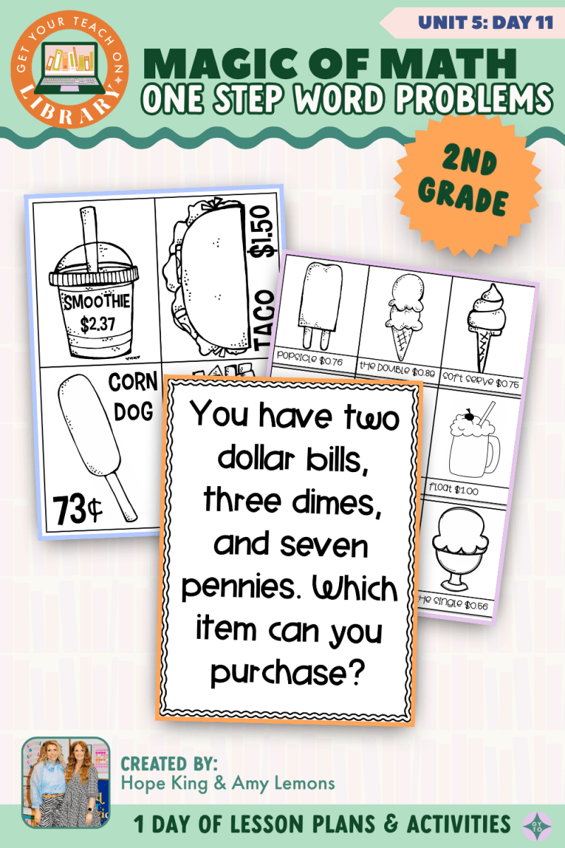 2nd Grade Magic of Math: Unit 5 Day 11 One Step Word Problems - Shop GYTO - Get Your Teach On