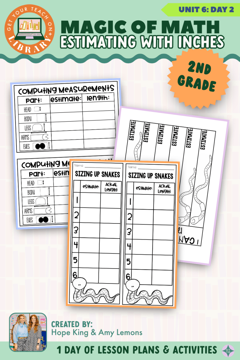 2nd Grade Magic of Math: Unit 6 Day 2 Estimating with Inches - Shop GYTO - Get Your Teach On