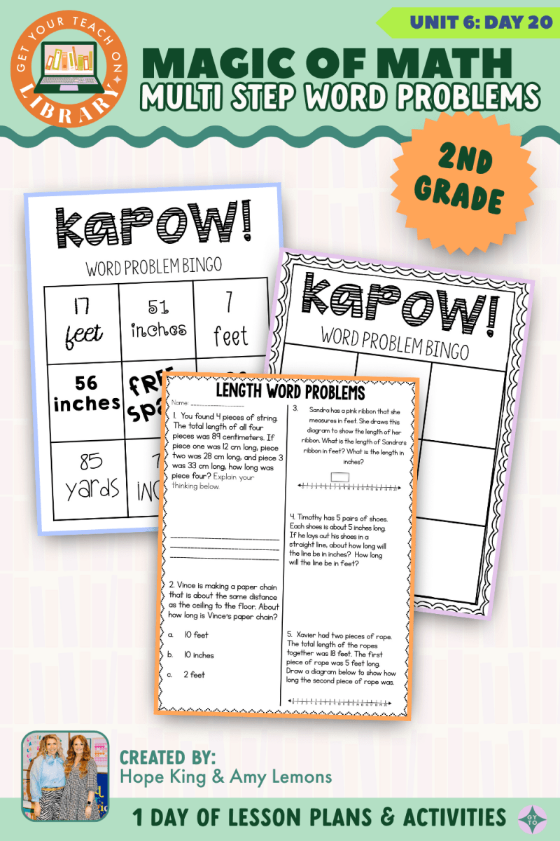 2nd Grade Magic of Math: Unit 6 Day 20 Multi Step Word Problems - Shop GYTO - Get Your Teach On