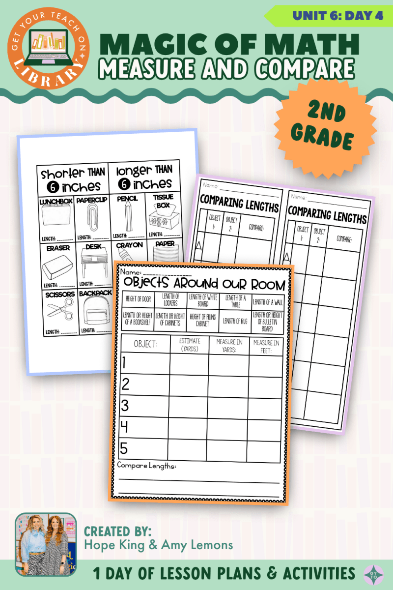 2nd Grade Magic of Math: Unit 6 Day 4 Measure and Compare - Shop GYTO - Get Your Teach On