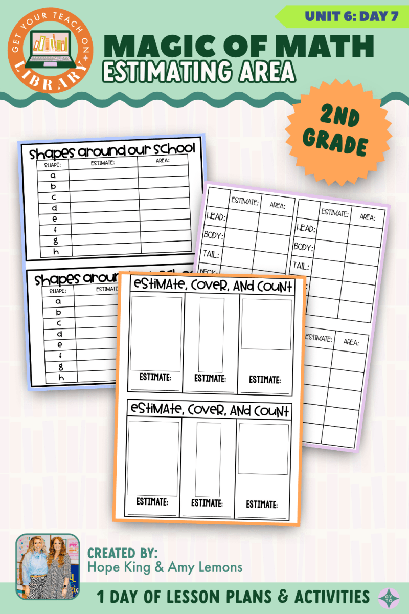 2nd Grade Magic of Math: Unit 6 Day 7 Estimating Area - Shop GYTO - Get Your Teach On