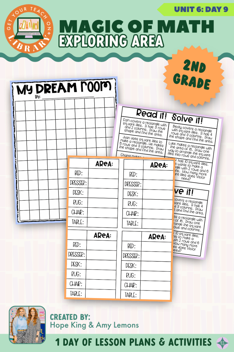 2nd Grade Magic of Math: Unit 6 Day 9 Exploring Area - Shop GYTO - Get Your Teach On