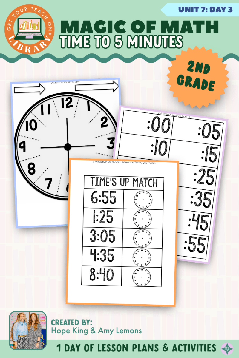 2nd Grade Magic of Math: Unit 7 Day 3 Time to 5 Minutes - Shop GYTO - Get Your Teach On