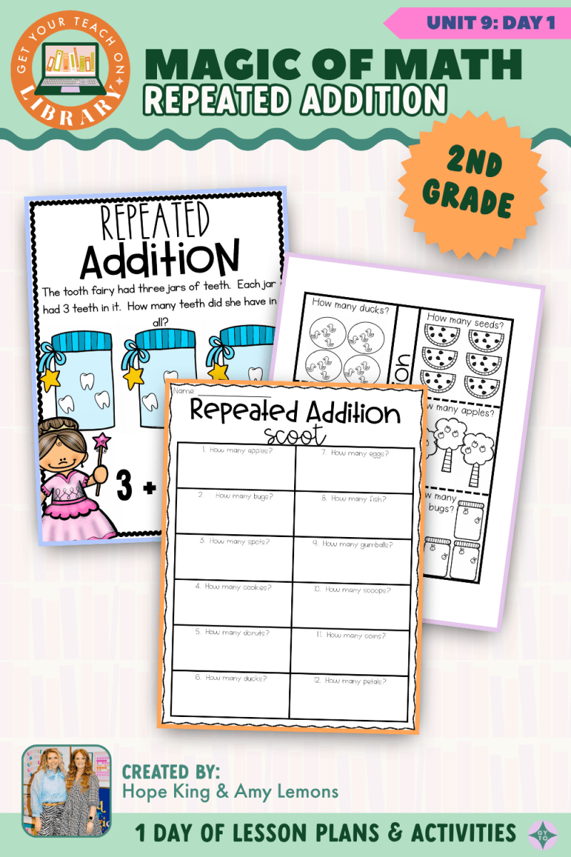 2nd Grade Magic of Math: Unit 9 Day 1 Repeated Addition - Shop GYTO - Get Your Teach On