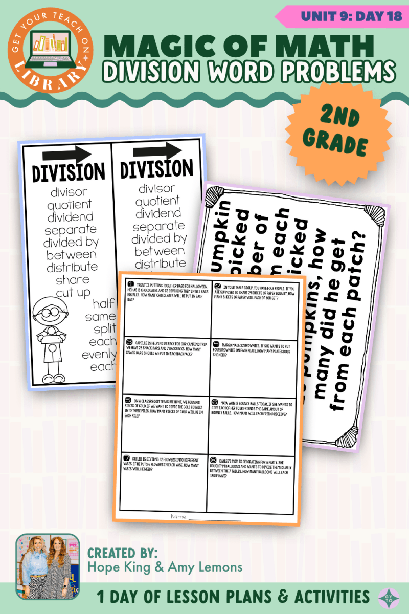 2nd Grade Magic of Math: Unit 9 Day 18 Division Word Problems - Shop GYTO - Get Your Teach On