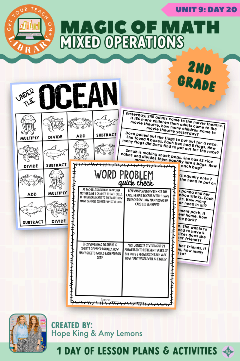 2nd Grade Magic of Math: Unit 9 Day 20 Mixed Operations - Shop GYTO - Get Your Teach On
