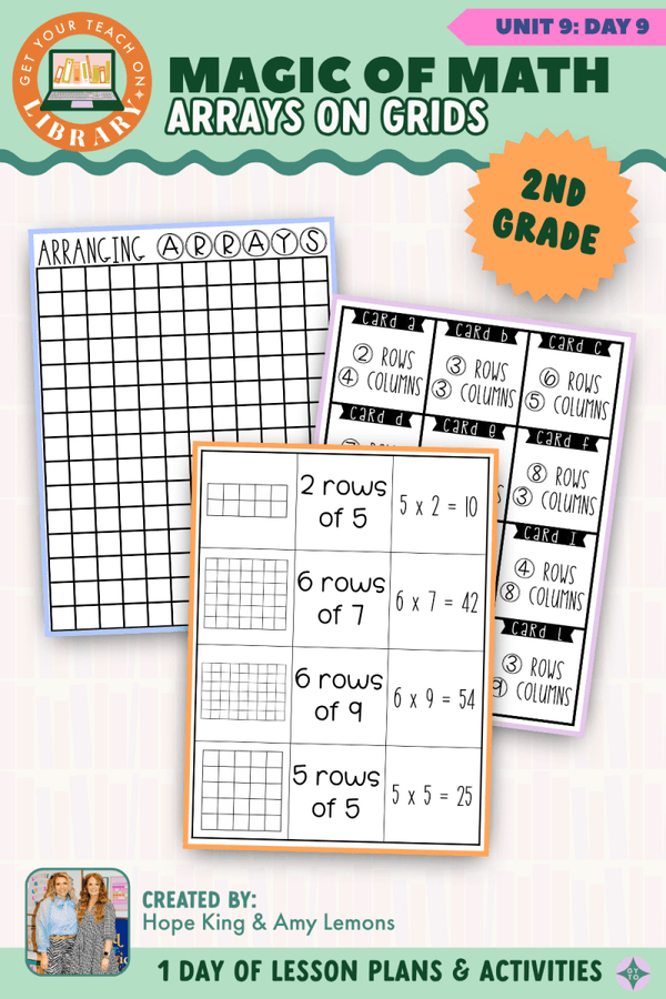 2nd Grade Magic of Math Unit 9 Day 9: Arrays on Grids – printable math lesson by Hope King, Amy Lemons and Get Your Teach On
