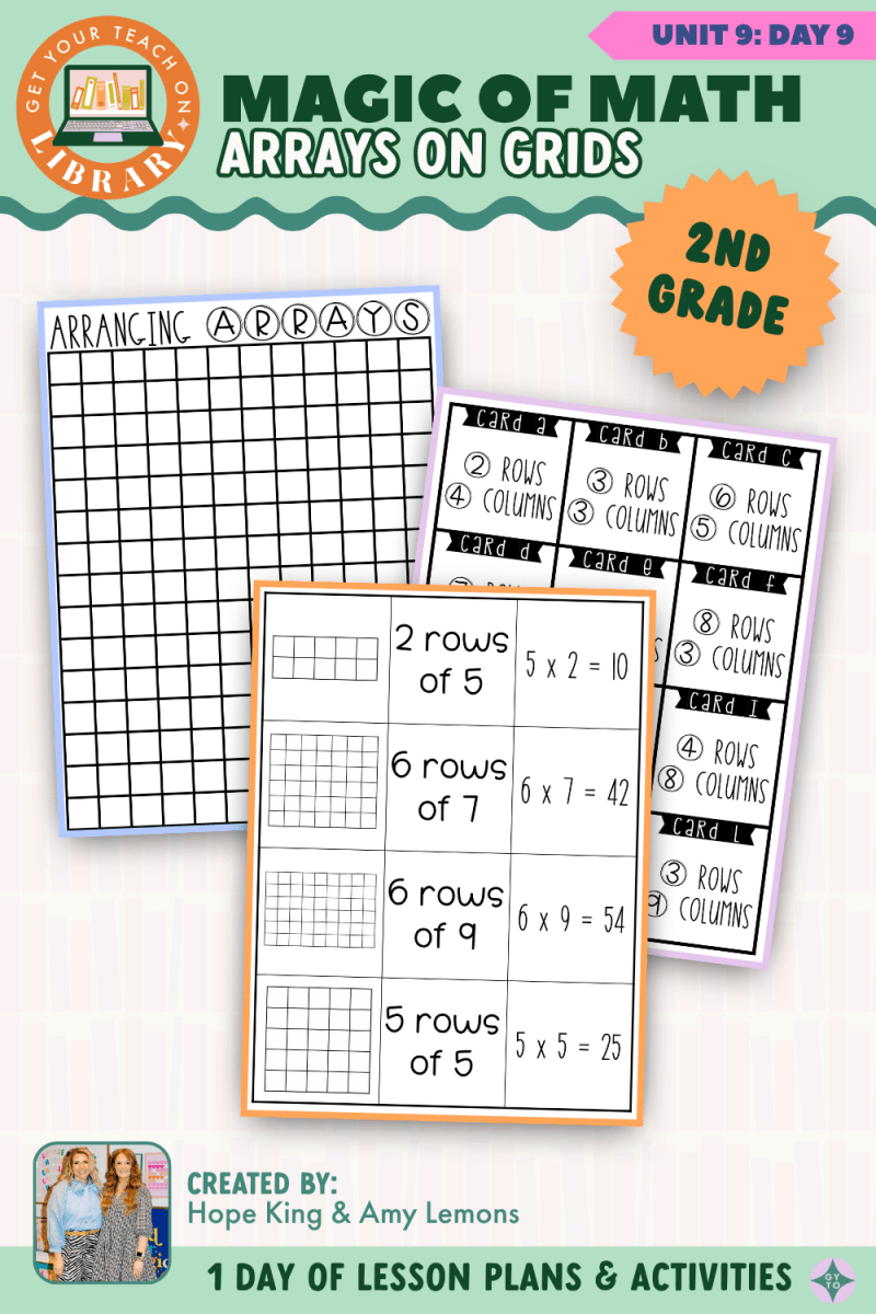2nd Grade Magic of Math: Unit 9 Day 9 Arrays on Grids - Shop GYTO - Get Your Teach On