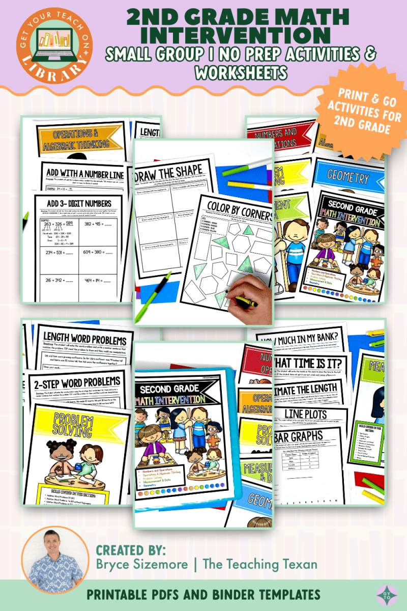 2nd Grade Math Intervention | Small Group | No Prep Activities and Worksheets - Shop GYTO - Get Your Teach On