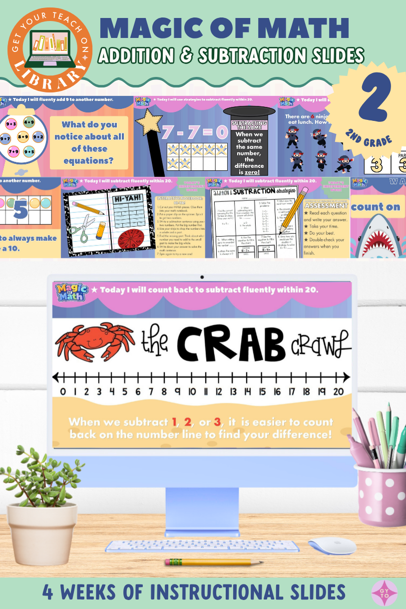 2nd Grade Magic of Math Instructional Slides: Addition and Subtraction Strategies