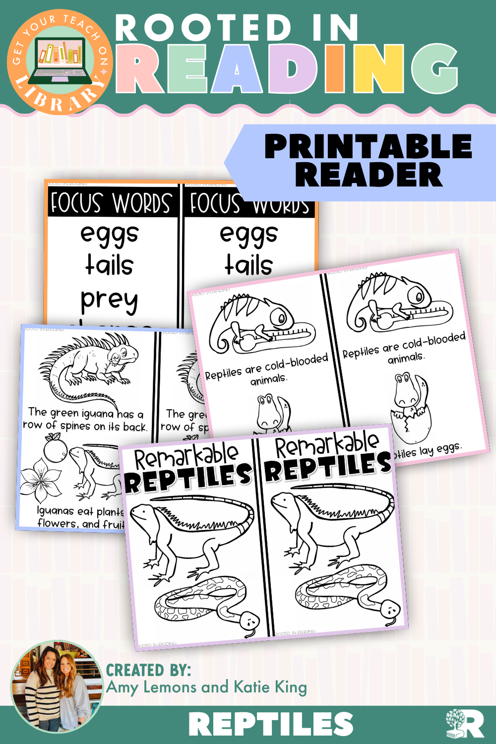 Rooted in Reading Printable Nonfiction Reader: Remarkable Reptiles