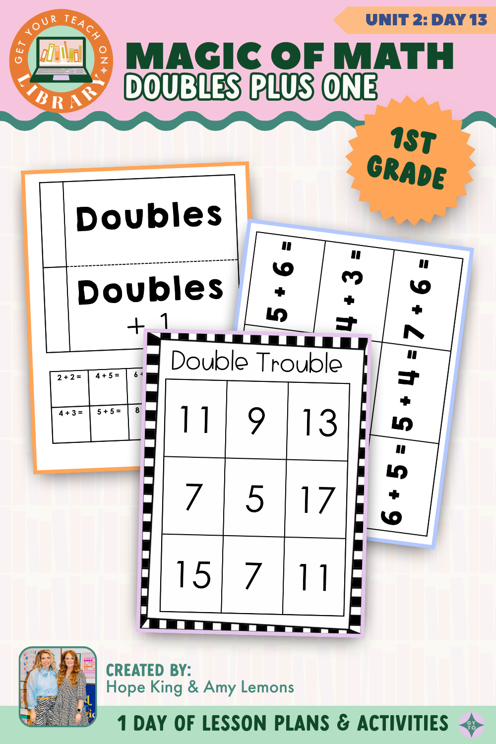 1st Grade Magic of Math: Unit 2 Day 13 Doubles Plus One