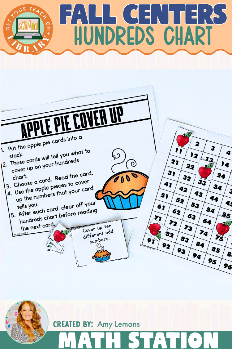 Fall Math Station: Hundreds Chart Number Sense
