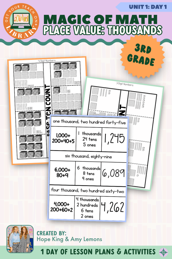 3rd Grade Magic of Math Unit 1 Day 1: Place Value: Thousands by Hope King, Amy Lemons and Get Your Teach On
