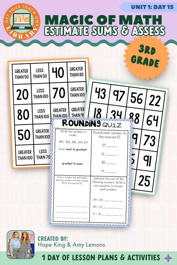 3rd Grade Magic of Math Unit 1 Day 15: Estimate Sums and Assessment by Hope King, Amy Lemons and Get Your Teach On