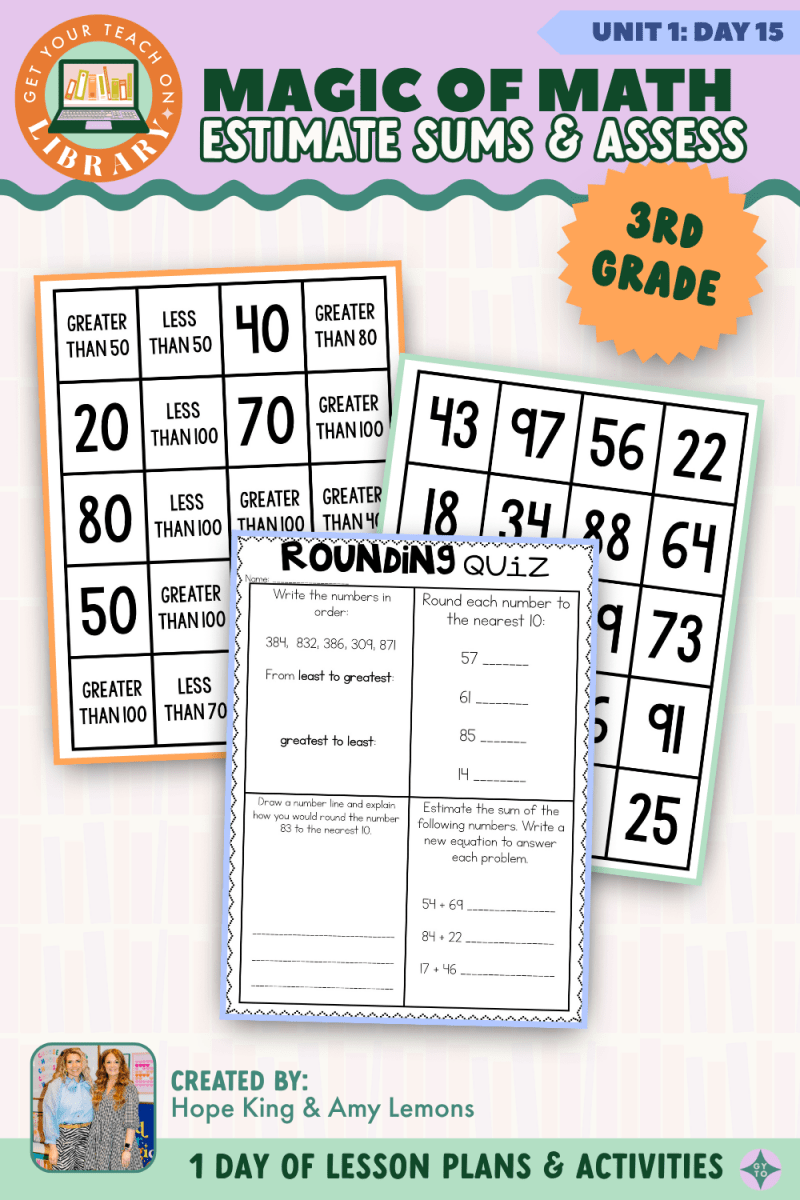 3rd Grade Magic of Math: Unit 1 Day 15 Estimate Sums and Assessment - Shop GYTO - Get Your Teach On
