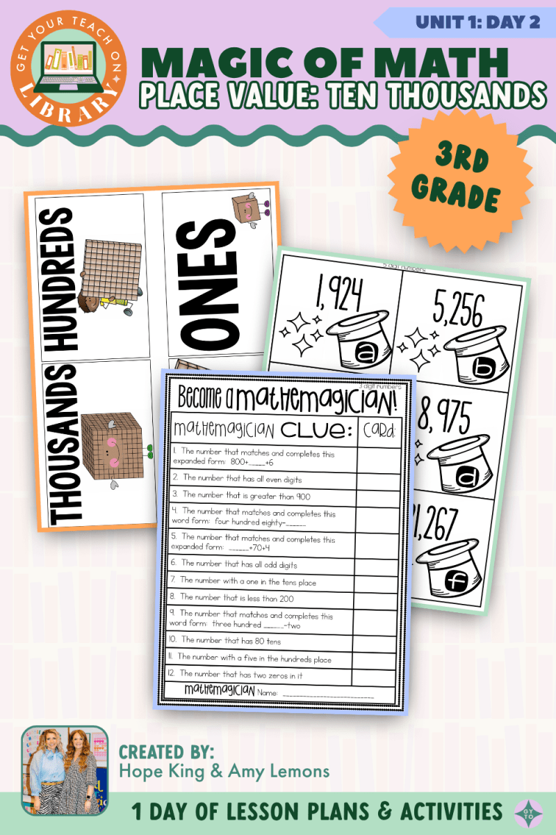 3rd Grade Magic of Math: Unit 1 Day 2 Place Value: Ten Thousands - Shop GYTO - Get Your Teach On