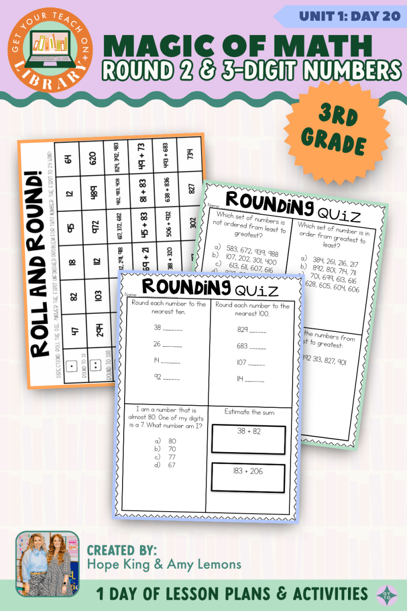 3rd Grade Magic of Math: Unit 1 Day 20 Round 2 and 3-Digit Numbers - Shop GYTO - Get Your Teach On