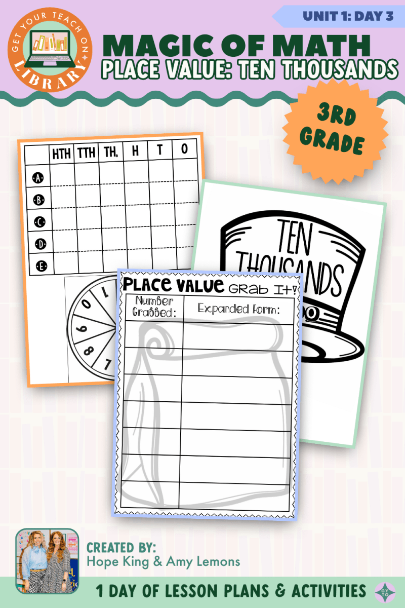 3rd Grade Magic of Math: Unit 1 Day 3 Place Value: Ten Thousands - Shop GYTO - Get Your Teach On