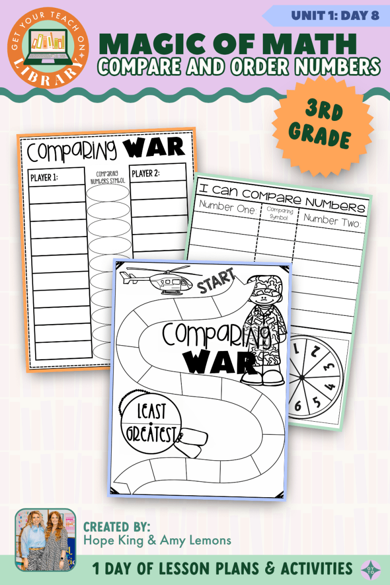 3rd Grade Magic of Math: Unit 1 Day 8 Compare and Order Numbers - Shop GYTO - Get Your Teach On