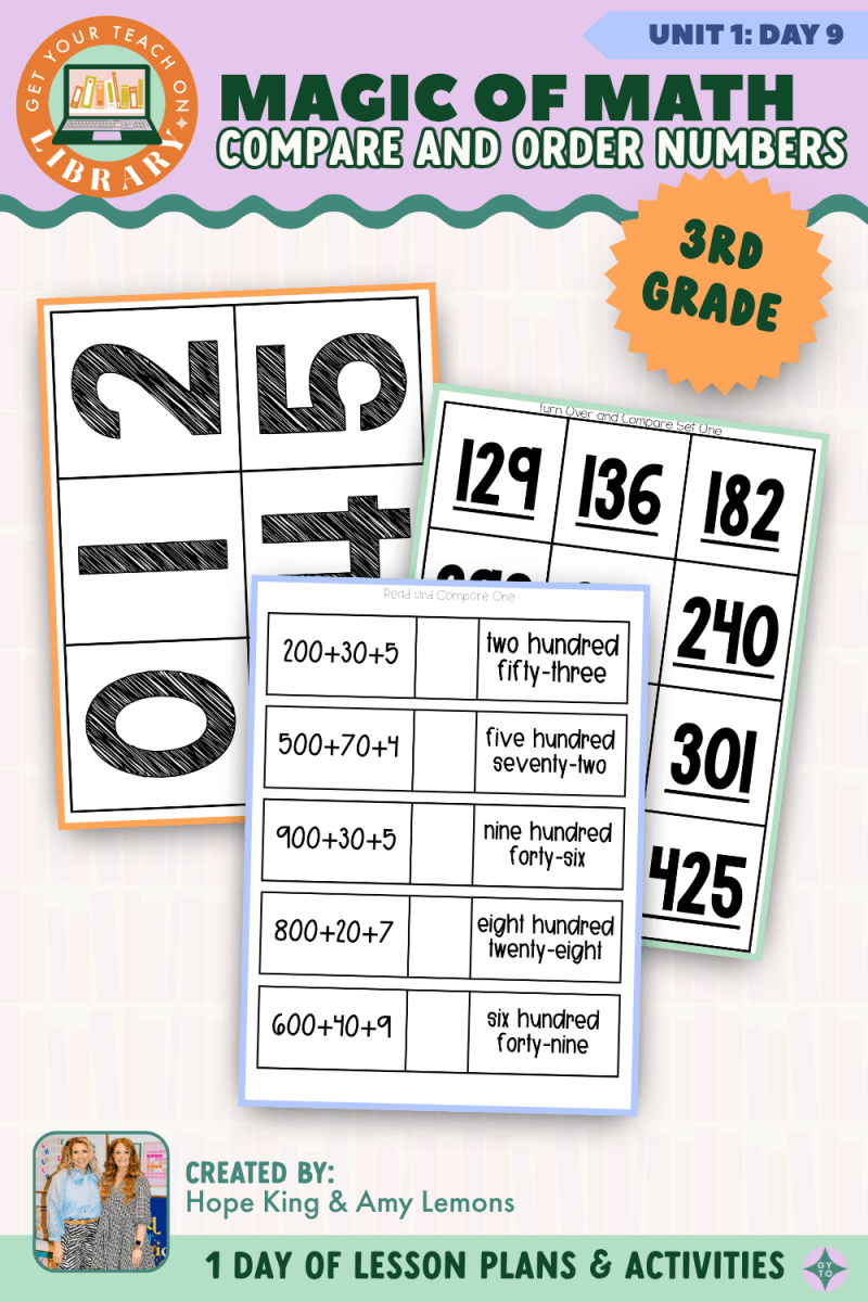 3rd Grade Magic of Math: Unit 1 Day 9 Compare and Order Numbers - Shop GYTO - Get Your Teach On