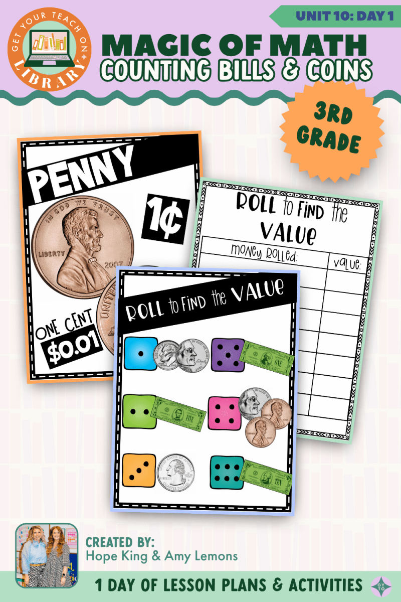 3rd Grade Magic of Math: Unit 10 Day 1 Counting Bills and Coins - Shop GYTO - Get Your Teach On