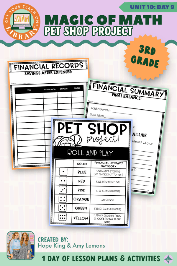 3rd Grade Magic of Math Unit 10 Day 9: Pet Shop Project by Hope King, Amy Lemons and Get Your Teach On