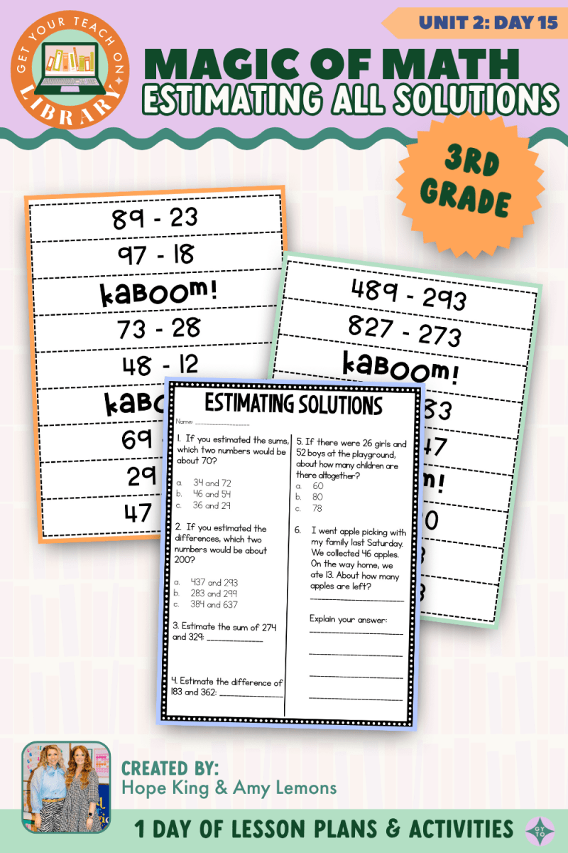 3rd Grade Magic of Math: Unit 2 Day 15 Estimating All Solutions - Shop GYTO - Get Your Teach On