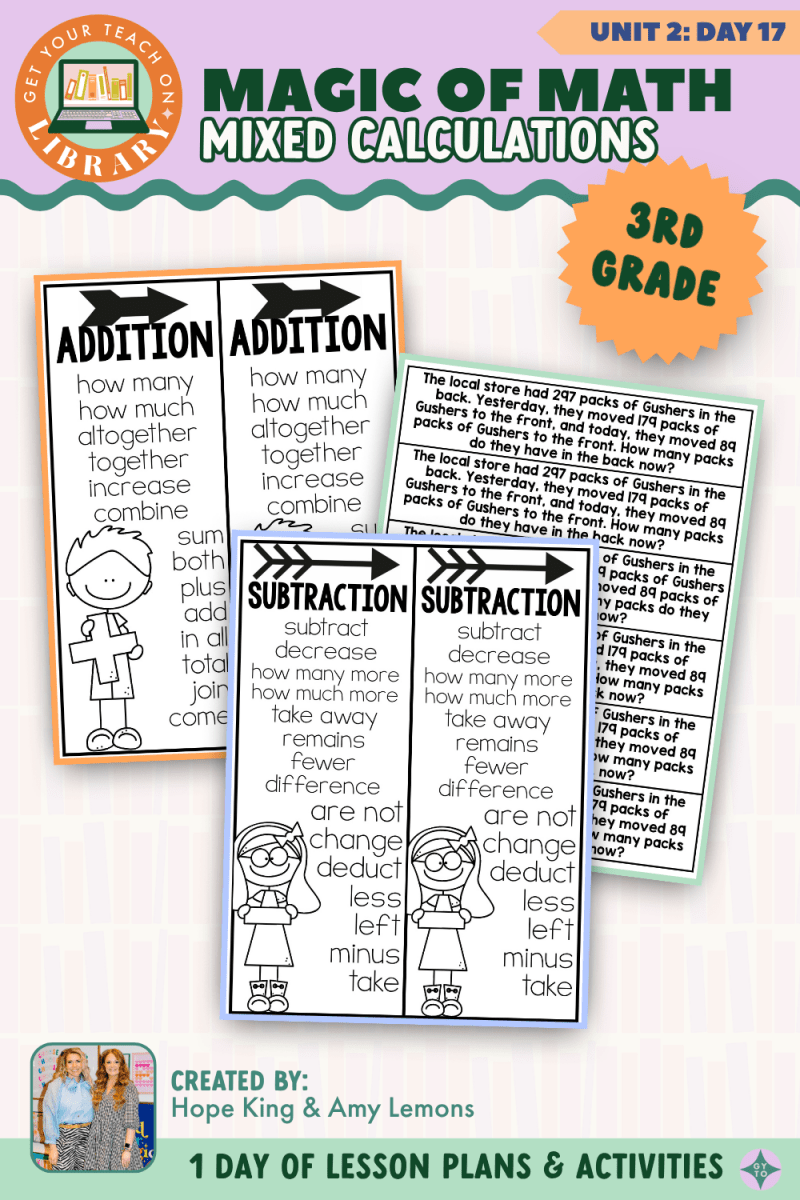 3rd Grade Magic of Math: Unit 2 Day 17 Mixed Calculations - Shop GYTO - Get Your Teach On