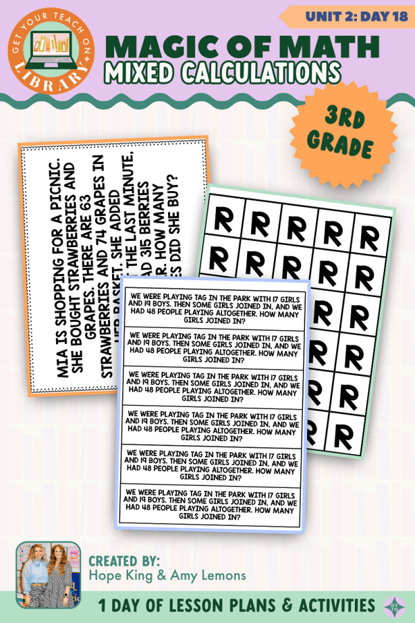 3rd Grade Magic of Math Unit 2 Day 18: Mixed Calculations by Hope King, Amy Lemons and Get Your Teach On