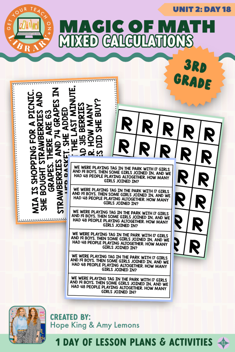 3rd Grade Magic of Math: Unit 2 Day 18 Mixed Calculations - Shop GYTO - Get Your Teach On