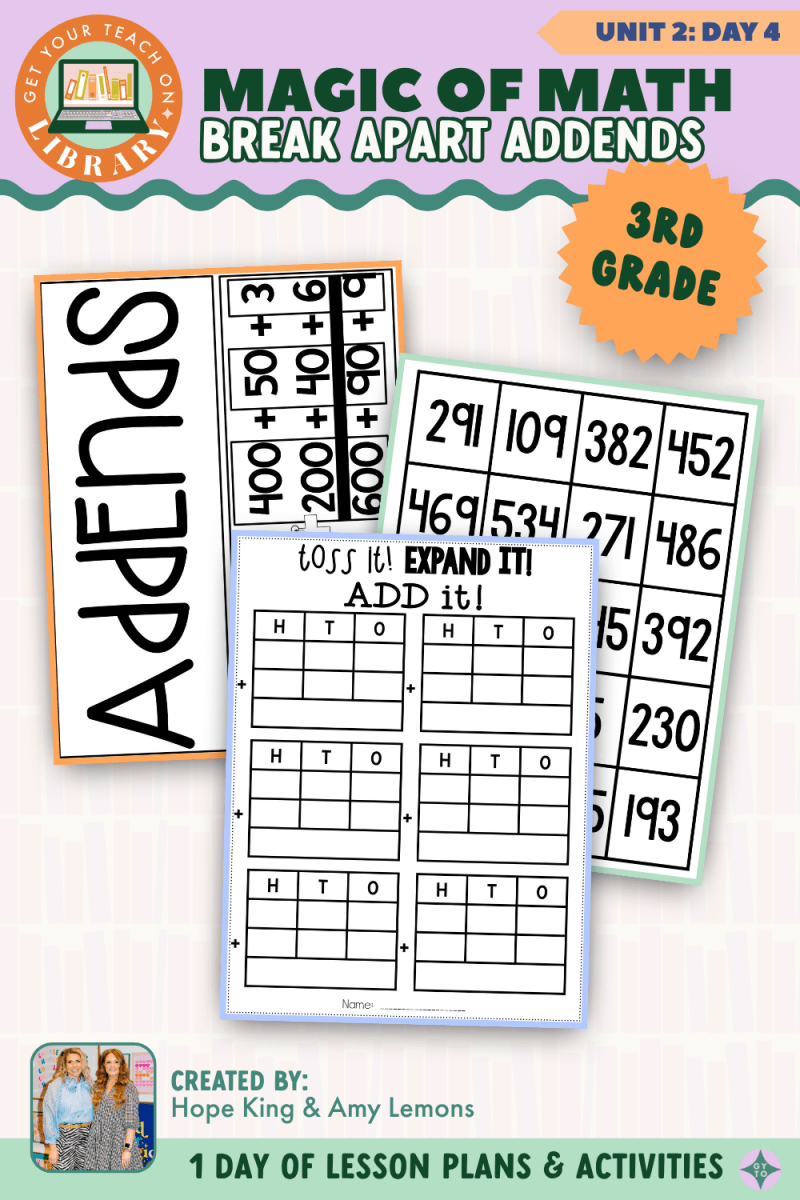3rd Grade Magic of Math: Unit 2 Day 4 Break Apart Addends - Shop GYTO - Get Your Teach On