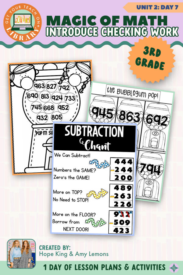 3rd Grade Magic of Math Unit 2 Day 7: Introduce Checking Work by Hope King, Amy Lemons and Get Your Teach On