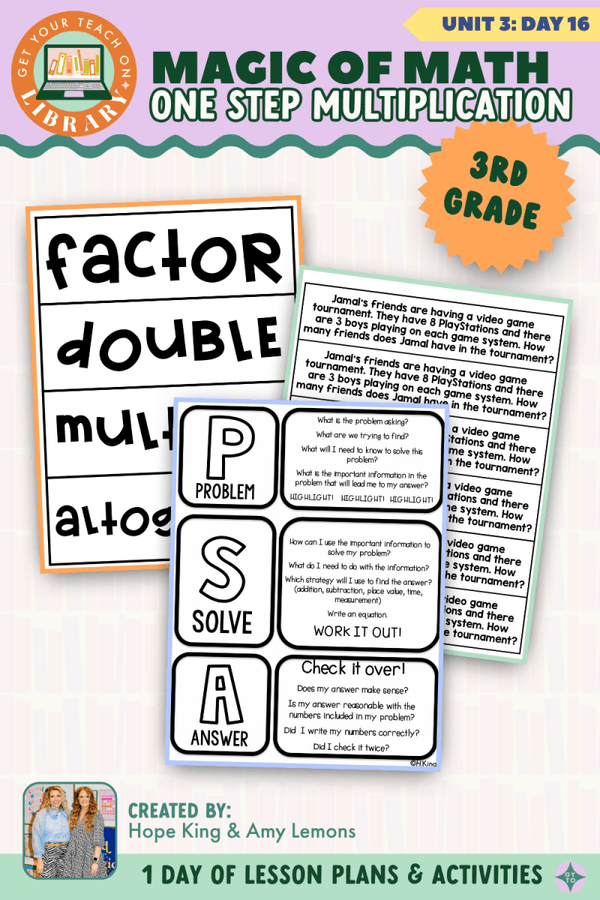 3rd Grade Magic of Math Unit 3 Day 16: One Step Multiplication by Hope King, Amy Lemons and Get Your Teach On