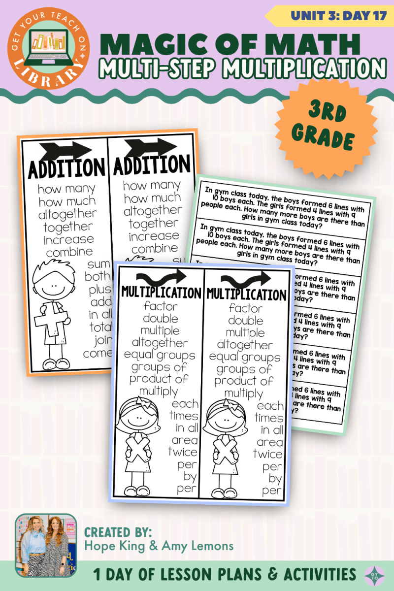 3rd Grade Magic of Math: Unit 3 Day 17 Multi-Step Multiplication - Shop GYTO - Get Your Teach On