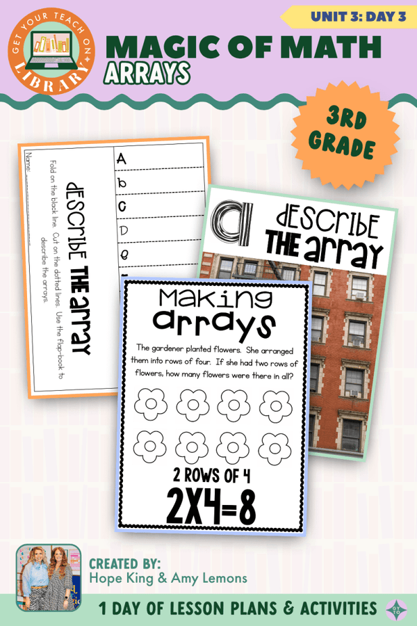 3rd Grade Magic of Math Unit 3 Day 3: Arrays – printable math lesson by Hope King, Amy Lemons and Get Your Teach On