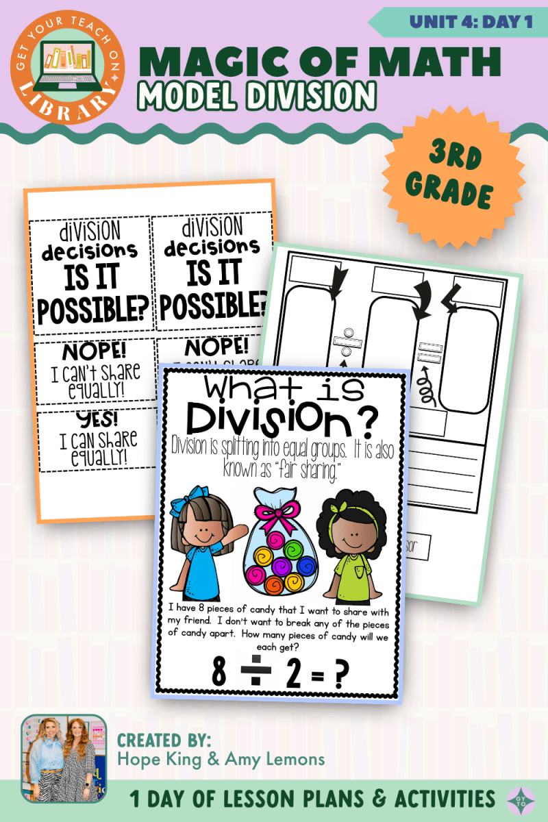 3rd Grade Magic of Math: Unit 4 Day 1 Model Division - Shop GYTO - Get Your Teach On