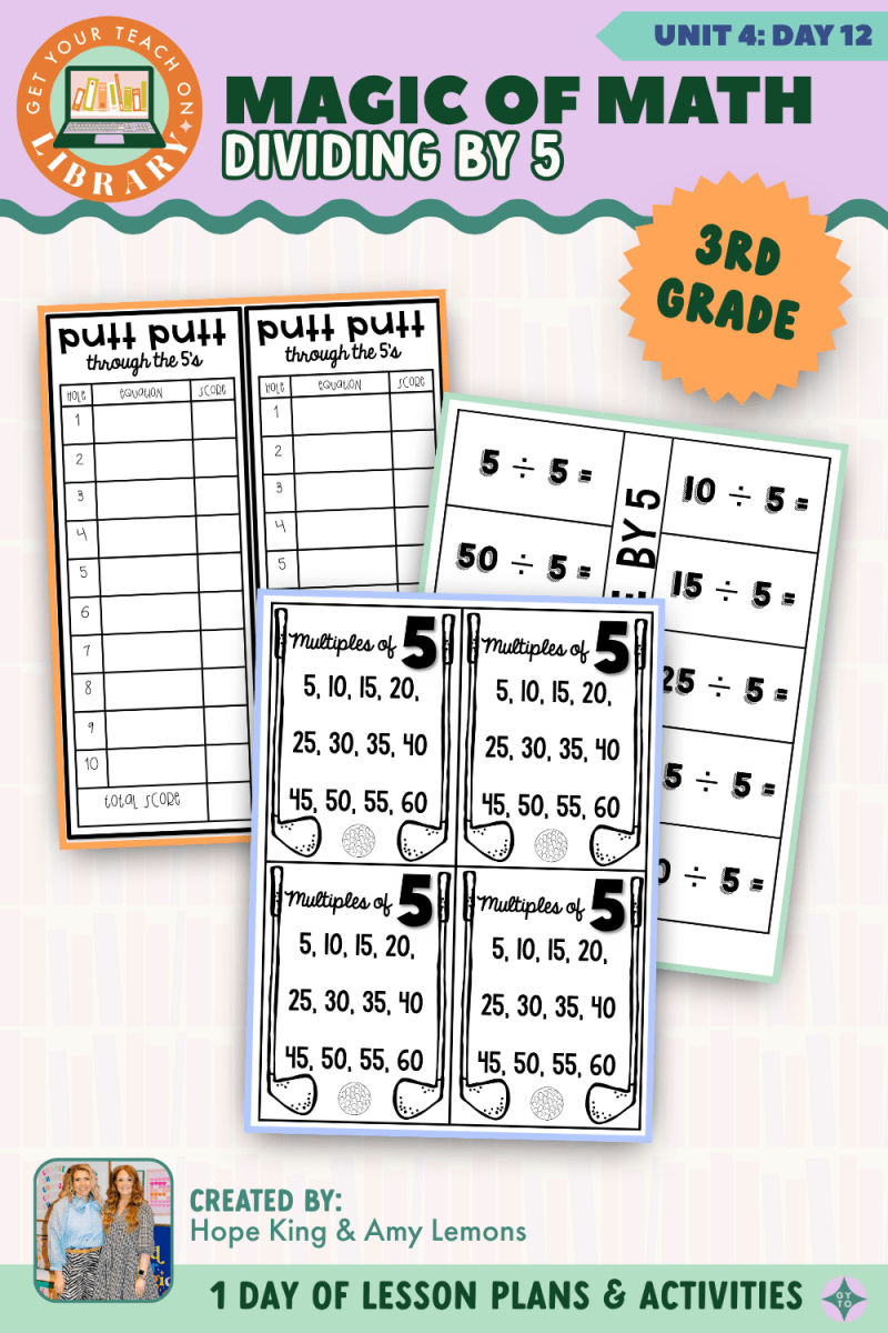 3rd Grade Magic of Math: Unit 4 Day 12 Dividing by 5 - Shop GYTO - Get Your Teach On