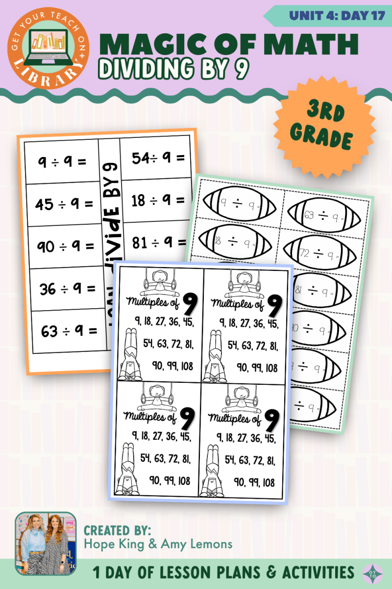 3rd Grade Magic of Math: Unit 4 Day 17 Dividing by 9 - Shop GYTO - Get Your Teach On