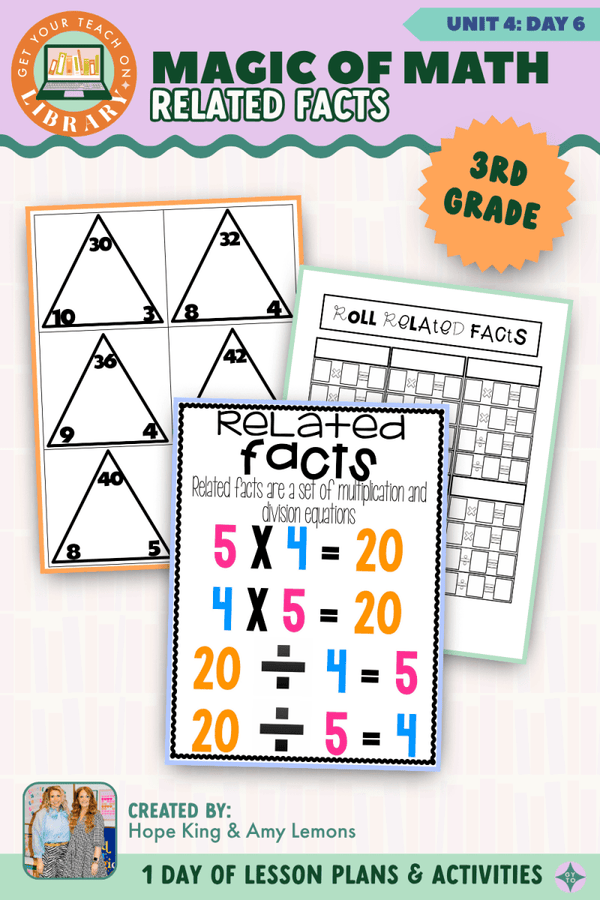 3rd Grade Magic of Math Unit 4 Day 6: Related Facts – printable math lesson by Hope King, Amy Lemons and Get Your Teach On