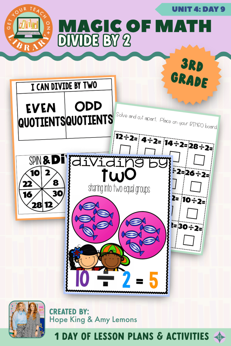 3rd Grade Magic of Math: Unit 4 Day 9 Dividing by 2 - Shop GYTO - Get Your Teach On