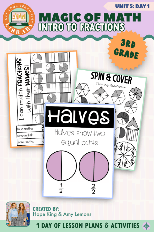 3rd Grade Magic of Math Unit 5 Day 1: Intro to Fractions by Hope King, Amy Lemons and Get Your Teach On