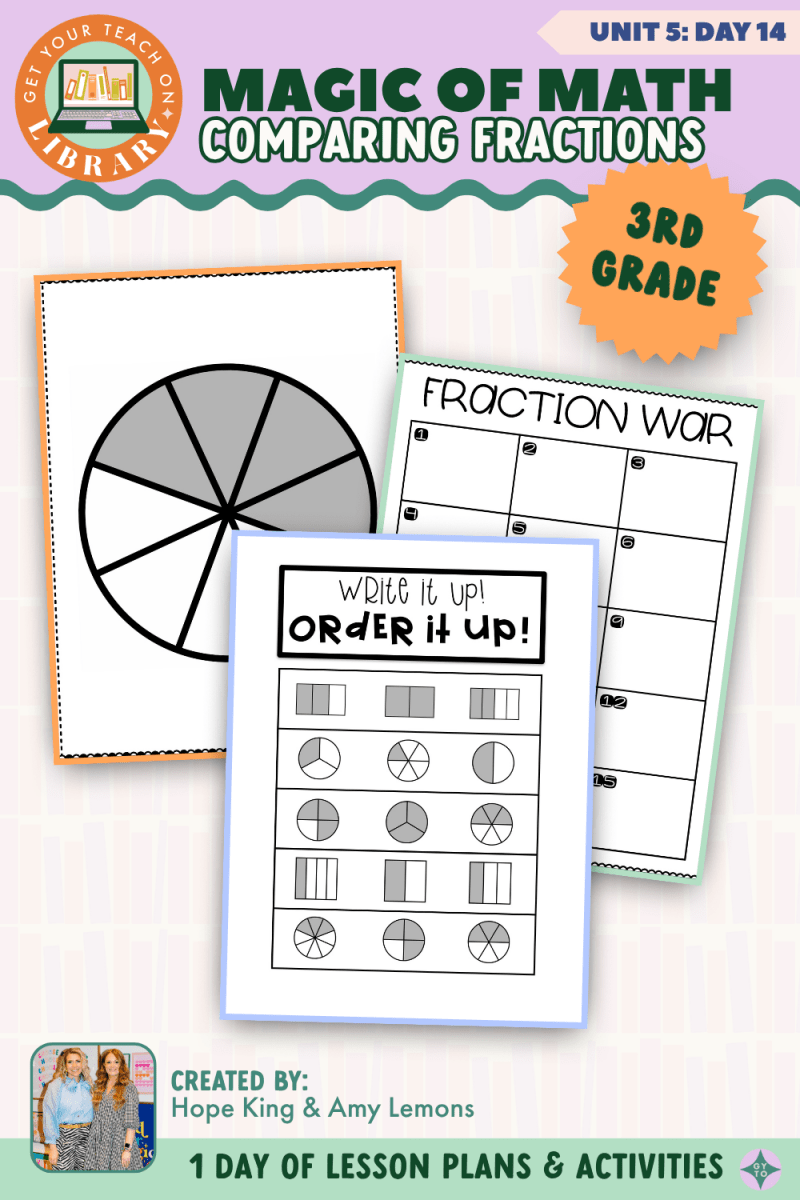 3rd Grade Magic of Math: Unit 5 Day 14 Comparing Fractions - Shop GYTO - Get Your Teach On