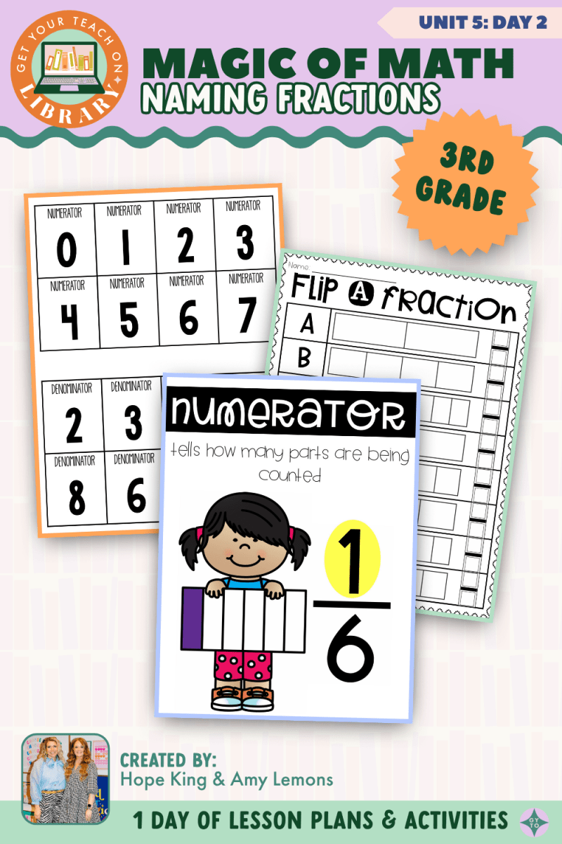 3rd Grade Magic of Math: Unit 5 Day 2 Naming Fractions - Shop GYTO - Get Your Teach On