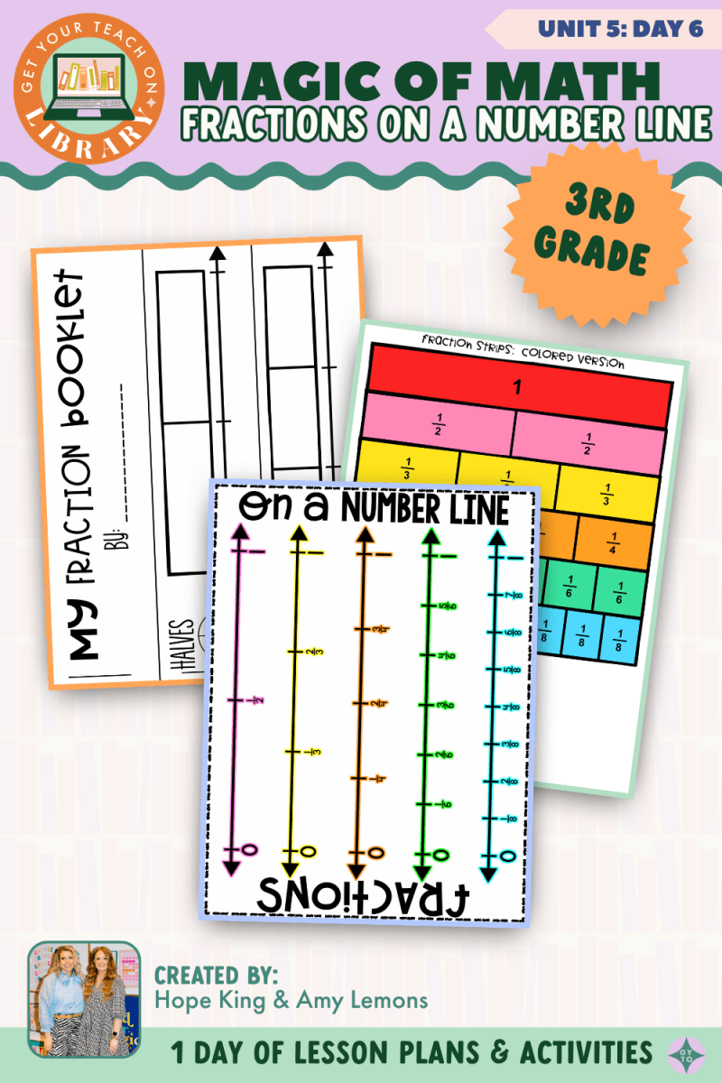 3rd Grade Magic of Math: Unit 5 Day 6 Fractions on a Number Line - Shop GYTO - Get Your Teach On