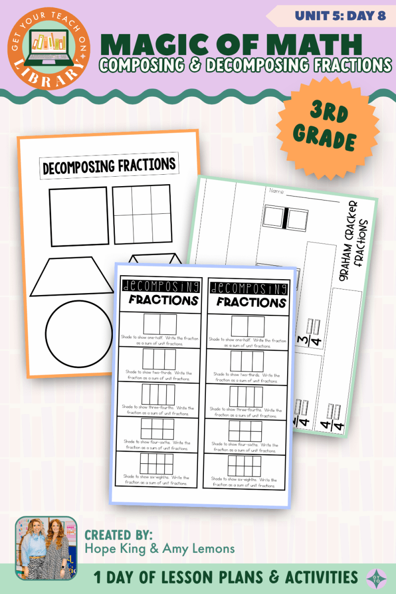 3rd Grade Magic of Math: Unit 5 Day 8 Composing and Decomposing Fractions - Shop GYTO - Get Your Teach On