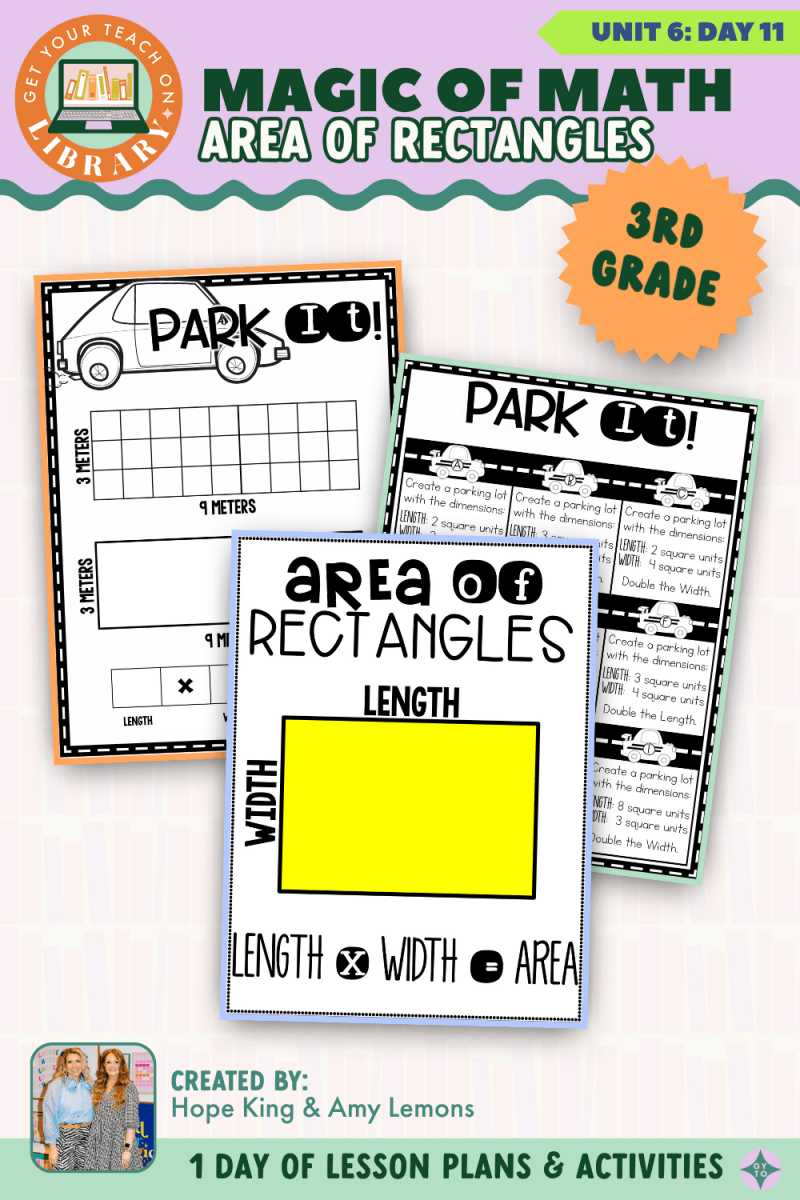 3rd Grade Magic of Math: Unit 6 Day 11 Area of Rectangles - Shop GYTO - Get Your Teach On